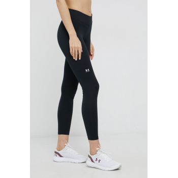 Under Armour Colanți 1368700 femei, culoarea negru, material neted