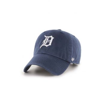 47 brand șapcă de baseball din bumbac MLB Detroit Tigers culoarea albastru marin, cu imprimeu, B-RGW09GWS-NYE