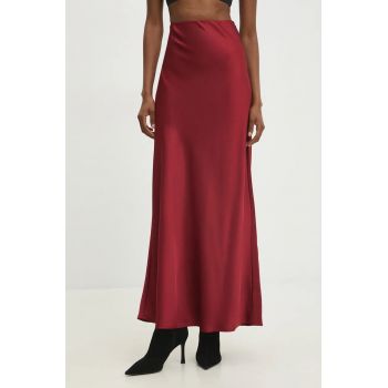 Answear Lab fusta culoarea bordo, maxi, drept