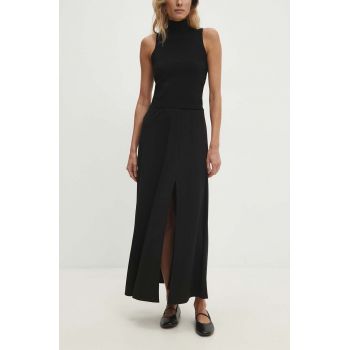 Answear Lab fusta culoarea negru, maxi, evazati