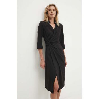 Answear Lab rochie culoarea negru, midi, mulata