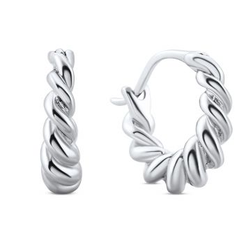 Cercei din argint Silver Twisted Circle