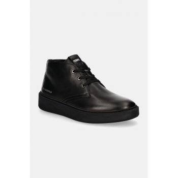 Karl Lagerfeld pantofi FLINT barbati, culoarea negru, KL53330