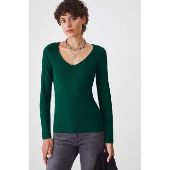 Medicine longsleeve femei, culoarea verde