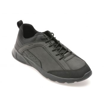 Pantofi casual GEOX negri, U45G7C, din piele ecologica