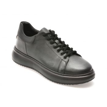 Pantofi casual GRYXX negri, 208504, din piele naturala