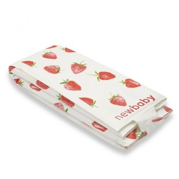 Saltea de infasat New Baby pliabila 40x59 cm Strawberry