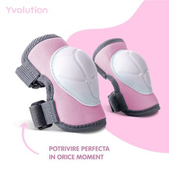 Set 6 protectii sport Yvolution 3-5 ani pink