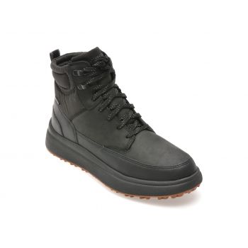 Ghete casual GEOX negre, U46FZB, din piele naturala