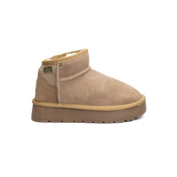 Ghete dama Hugh Platform SCW328030 camel velur