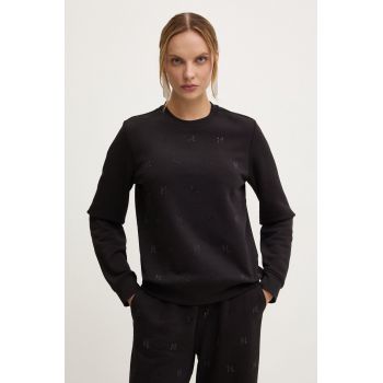 Karl Lagerfeld bluza femei, culoarea negru, cu imprimeu, 246W1804