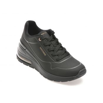 Pantofi sport SKECHERS negri, 155401, din piele ecologica