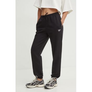 Reebok Classic pantaloni de trening culoarea negru, neted, 100202910