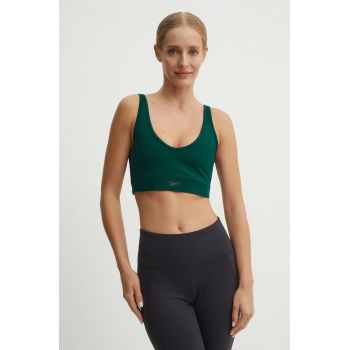 Reebok sutien sport Active Collective culoarea verde, neted, 100205554