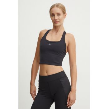 Reebok top LUX Collection femei, culoarea negru, 100205820