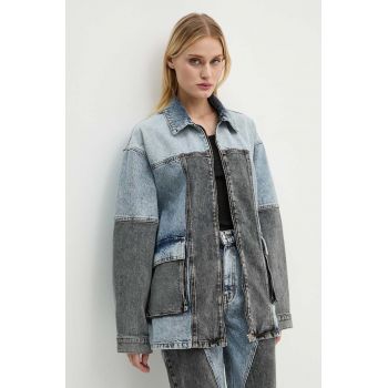 Rotate geaca jeans Oversized Patchwork Jacket femei, de tranzitie, oversize, 1128221603