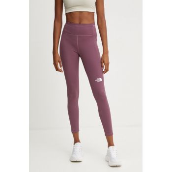 The North Face leggins sport Movmynt femei, culoarea roz, neted, NF0A84KZ7LO1