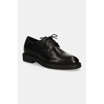 Vagabond Shoemakers pantofi de piele ALEX W femei, culoarea negru, cu toc plat, 5848-001-20