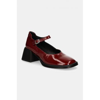 Vagabond Shoemakers pantofi de piele ANSIE culoarea bordo, cu toc drept, 5445-260-42