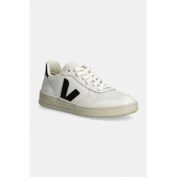 Veja sneakers din piele V-10 culoarea alb, VX0200005A