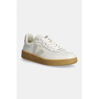 Veja sneakers din piele V-10 culoarea alb, VX0203665A