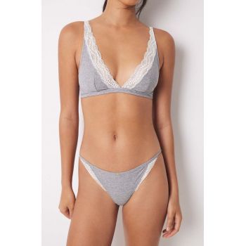 women'secret chiloti brazilieni COTTON COLLECTION 2 culoarea gri, 4638958