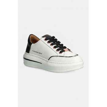 Alexander Smith sneakers din piele Lancester culoarea alb, ASBALSW1806WBK