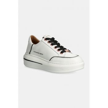 Alexander Smith sneakers din piele Lancester culoarea alb, ASBALSW1948WBK