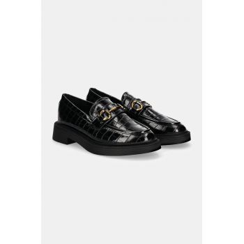 Answear Lab mocasini femei, culoarea negru, cu toc plat