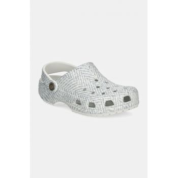 Crocs papuci Crocsclassic Tweed Clog femei, culoarea gri, 210403