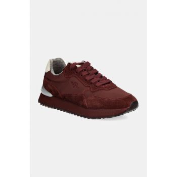 Gant sneakers Bevinda culoarea bordo, 29533695 G553