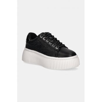 Karl Lagerfeld sneakers din piele KREEPER culoarea negru, KL42324A