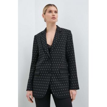 MICHAEL Michael Kors sacou culoarea negru, un singur rand de nasturi