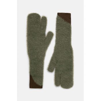 MM6 Maison Margiela manusi din amestec de lana culoarea verde, S62TS0062.M13073