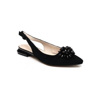 Pantofi dama decupati JIJI40059 01 I negru velur