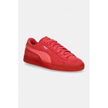 Puma sneakers din piele intoarsă Suede Classic Translucent culoarea rosu, 398818