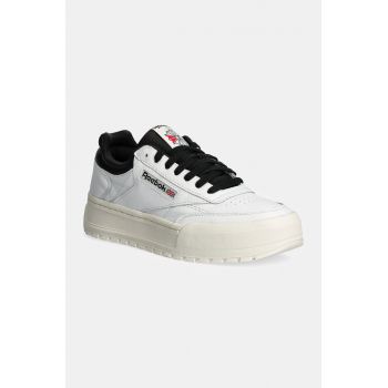 Reebok Classic sneakers din piele Club C Megacourt culoarea alb, 100201238