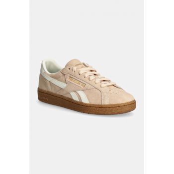 Reebok Classic sneakers din piele intoarsă Club C Grounds Uk culoarea portocaliu, 100208146