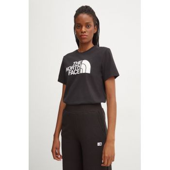 The North Face tricou Relaxed Easy Tee femei, culoarea negru, NF0A8A6GJK31