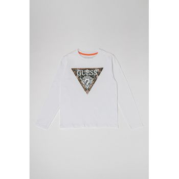 GUESS - Bluza din bumbac cu imprimeu logo