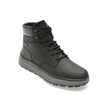 Ghete casual GEOX negre, U36FZC, din piele naturala