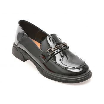 Mocasini casual GRYXX negri, 88175, din piele naturala lacuita