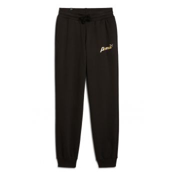 Pantaloni de trening cu croiala conica si snur de ajustare in talie