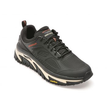 Pantofi sport SKECHERS negri, 237333, din piele naturala