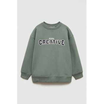 Bluza de trening din amestec de bumbac cu detaliu brodat Creative