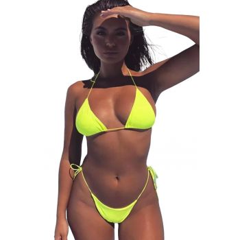 Costum de baie dama - 2 piese - sutien reglabil - chiloti tanga reglabil - EFAYN