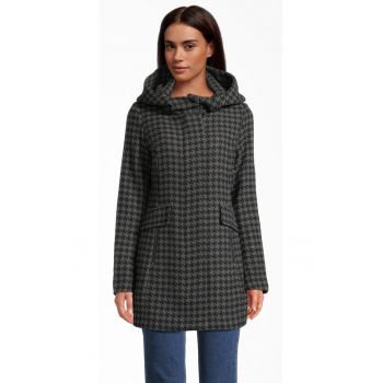 Haina scurta cu model houndstooth