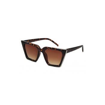 Ochelari de soare cat-eye cu model leopard