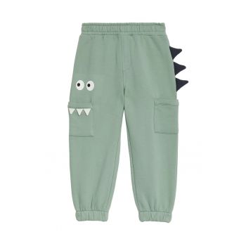 Pantaloni de trening cu tepi 3D de dinozaur