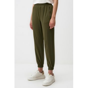 Pantaloni jogger cu talie inalta